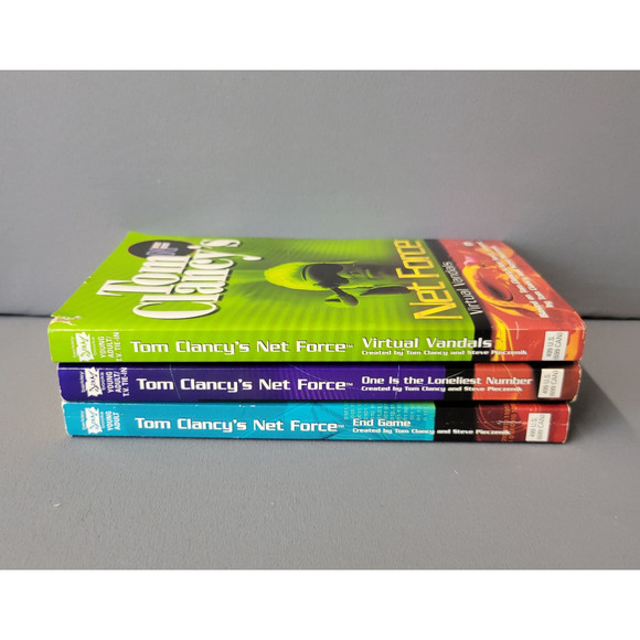Tom Clancys Net Force Books Paperback Virtual Vandals End Games + One Lot of 3 - Picture 7 of 15